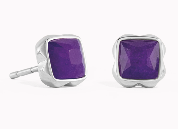 Coeur de Lion Silver Studs Sugilite - February